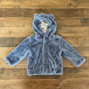 Magnetic Me - winter sky minky let's go magnetic jacket - 6-12 months